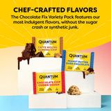 Quantum Energy Squares sabor Caffe Mocha Almond Chip mostrando granos y almendra