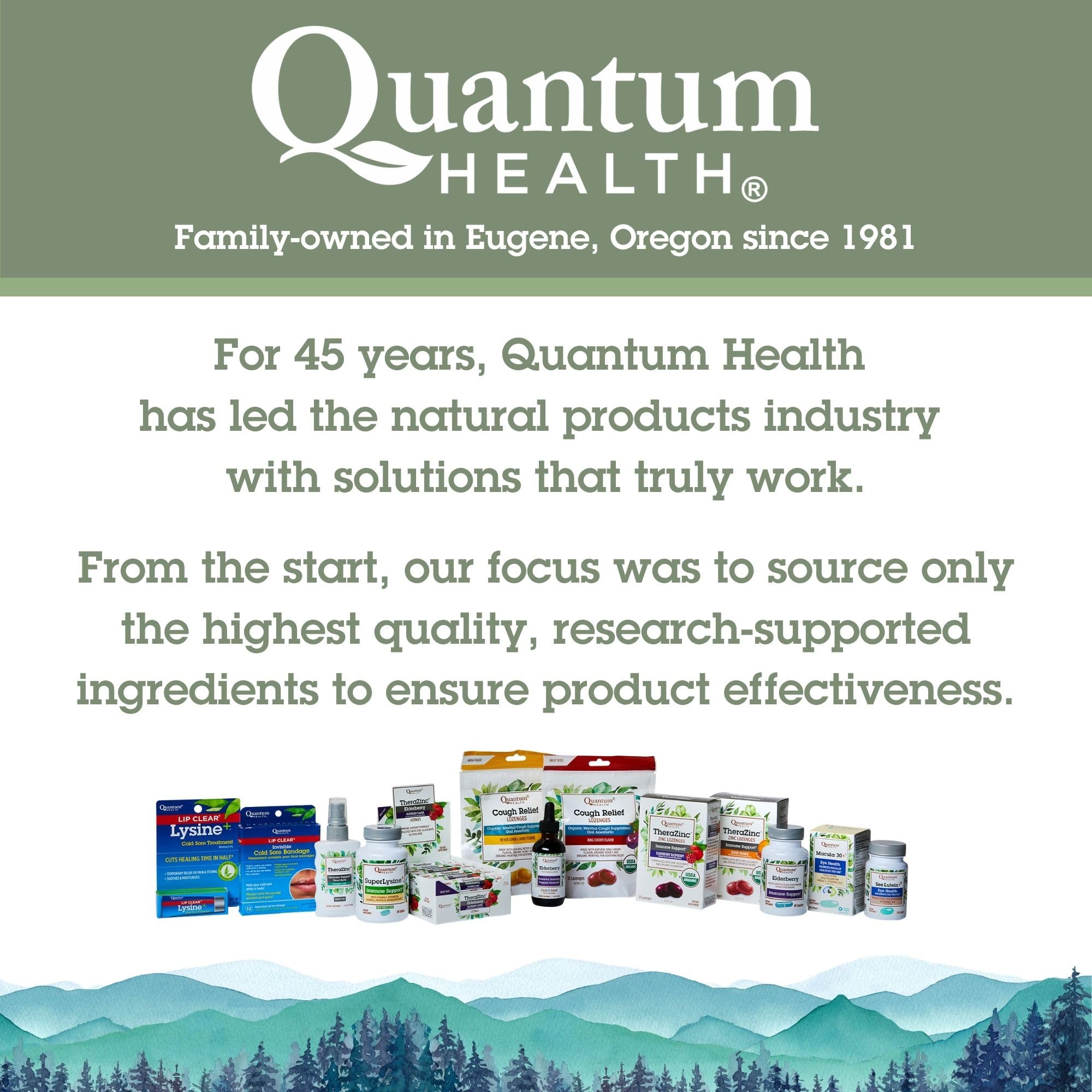 Quantum TheraZinc caja y envase listos para venta, diseño y empaque informativo