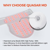 Quasar MD junto a una moneda para comparar tamaño y transportabilidad