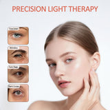 Queleay dispositivo en uso sobre ojos de una persona para descanso visual
