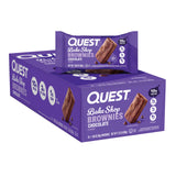 Quest brownie frente del empaque mostrando porción individual y conveniencia