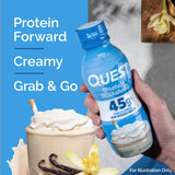 Quest batido en mano listo para beber, conveniente y portátil