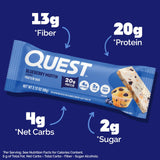Quest primer plano de textura tipo muffin con trocitos sabrosos