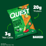 Quest primer plano de la textura crujiente resaltando el sabor y la proteína