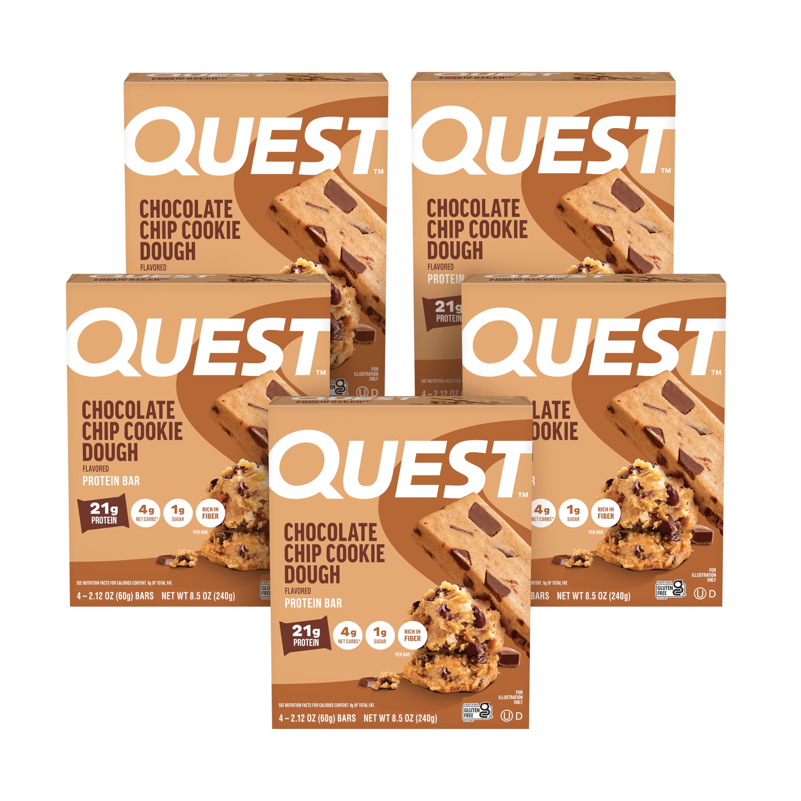 Quest frontal del empaque mostrando sabor y beneficios proteicos