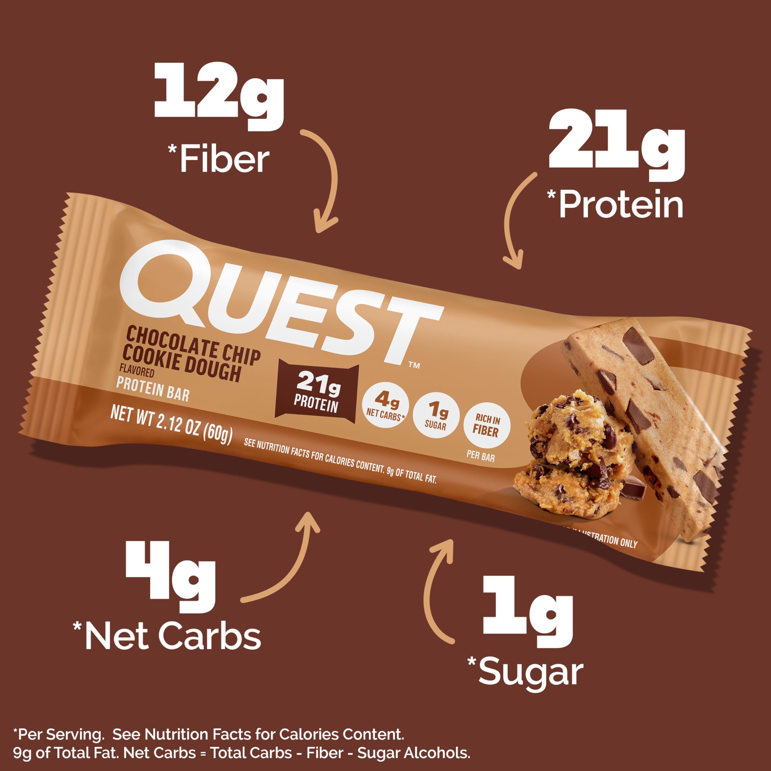 Quest detalle de trozos de chocolate y textura cremosa que aporta sabor