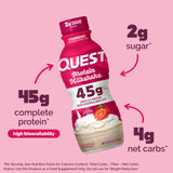 Quest textura cremosa del batido destacando consistencia indulgente