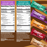 Barra Quest en mesa de desayuno junto a café, alternativa baja en azúcares para la mañana