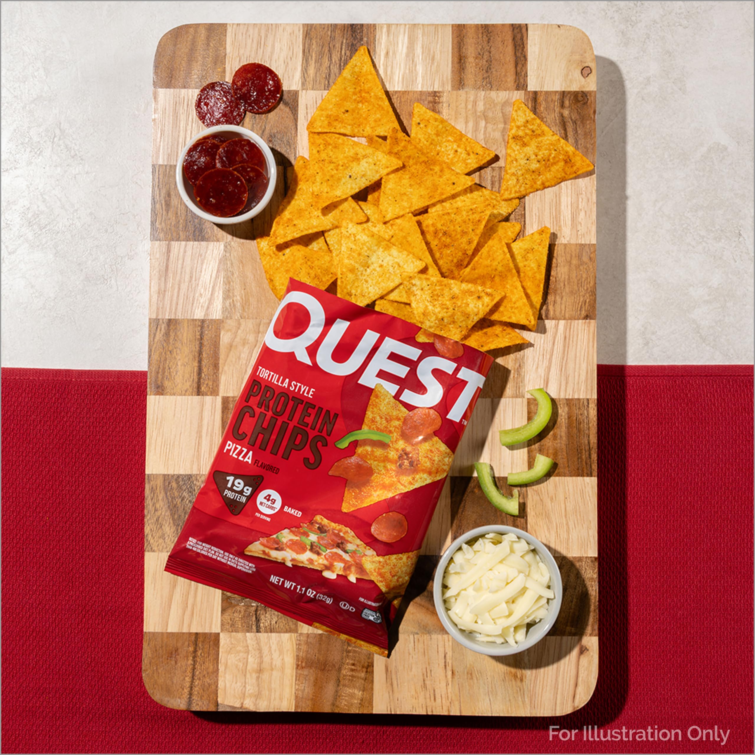 Quest etiqueta nutricional clara señalando proteína y net carbs
