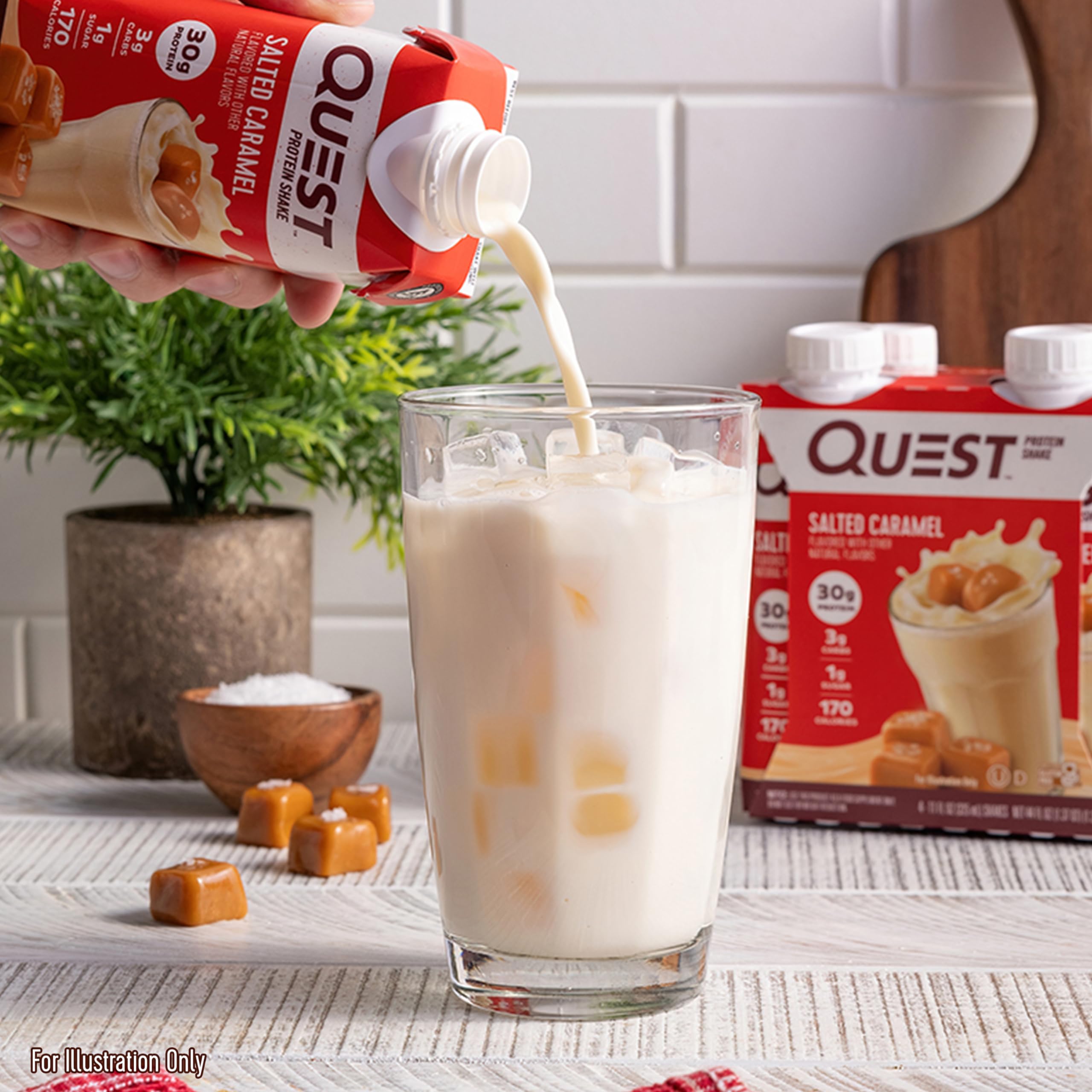 Quest etiqueta nutricional primer plano con información clara de macros