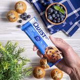 Quest etiqueta nutricional con macros claros y detalle de ingredientes