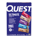 Quest pack frontal con 12 barras mostrando variedad y conveniencia