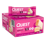 Quest empaque frontal de barritas con sabor pastel y transporte fácil