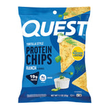 Quest paquete frontal mostrando 12 unidades ideal para snacks altos en proteína