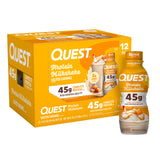 Quest envase frontal salted caramel mostrando la marca y aporte proteico