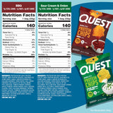 Quest primer plano de la textura crujiente de las chips como snack saciante