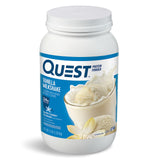 Quest bote frontal mostrando el diseño y sabor vainilla, atractivo y claro