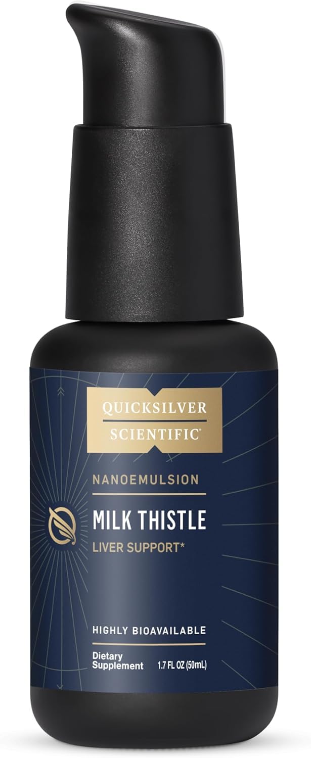 Quicksilver Scientific frente del envase mostrando formato y marca, fácil identificación