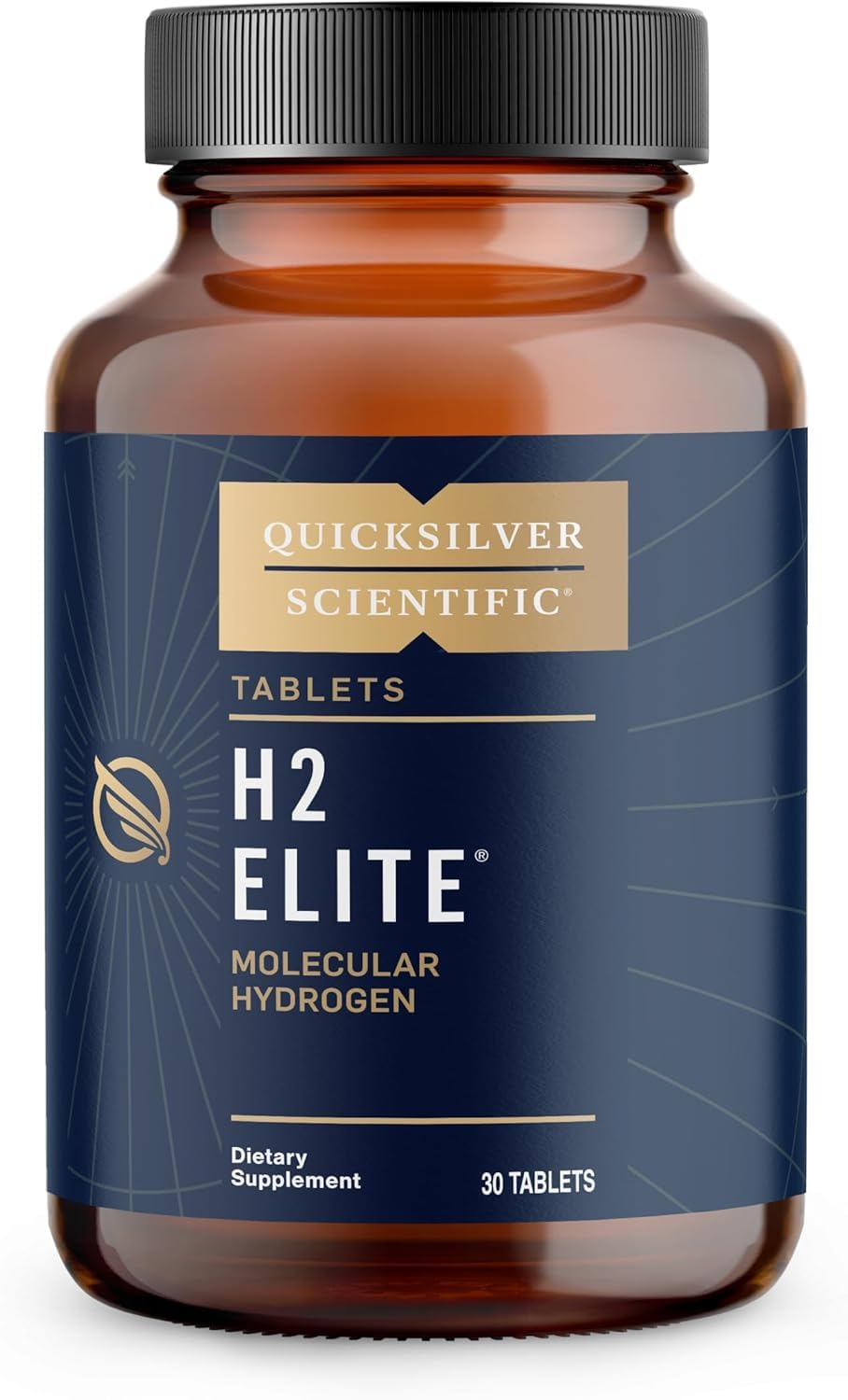 Quicksilver Scientific H2 Elite embalaje frontal mostrando la caja y beneficio de hidratación rápida