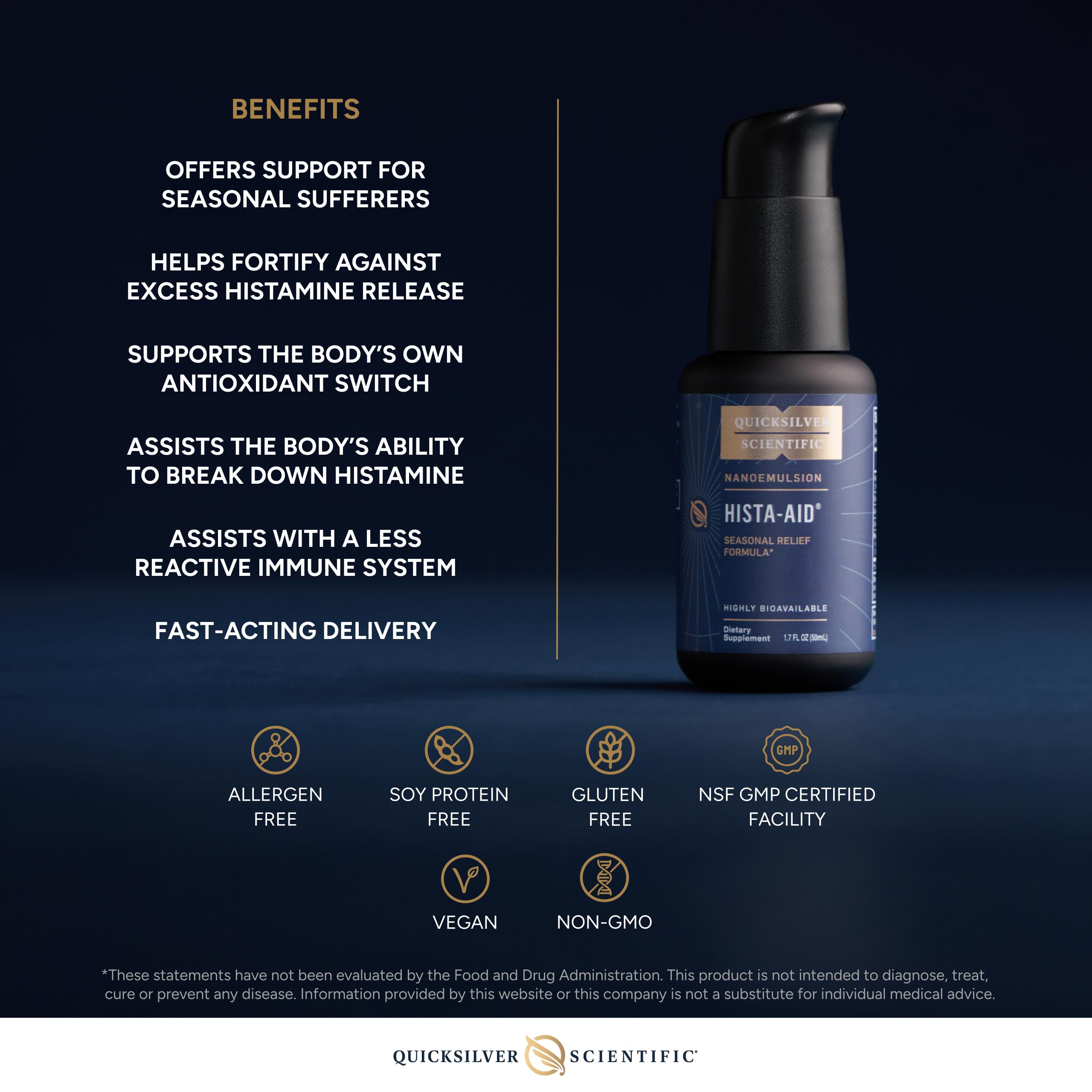 Quicksilver Scientific frasco junto a regla para comparar 50ml, beneficio tamaño compacto