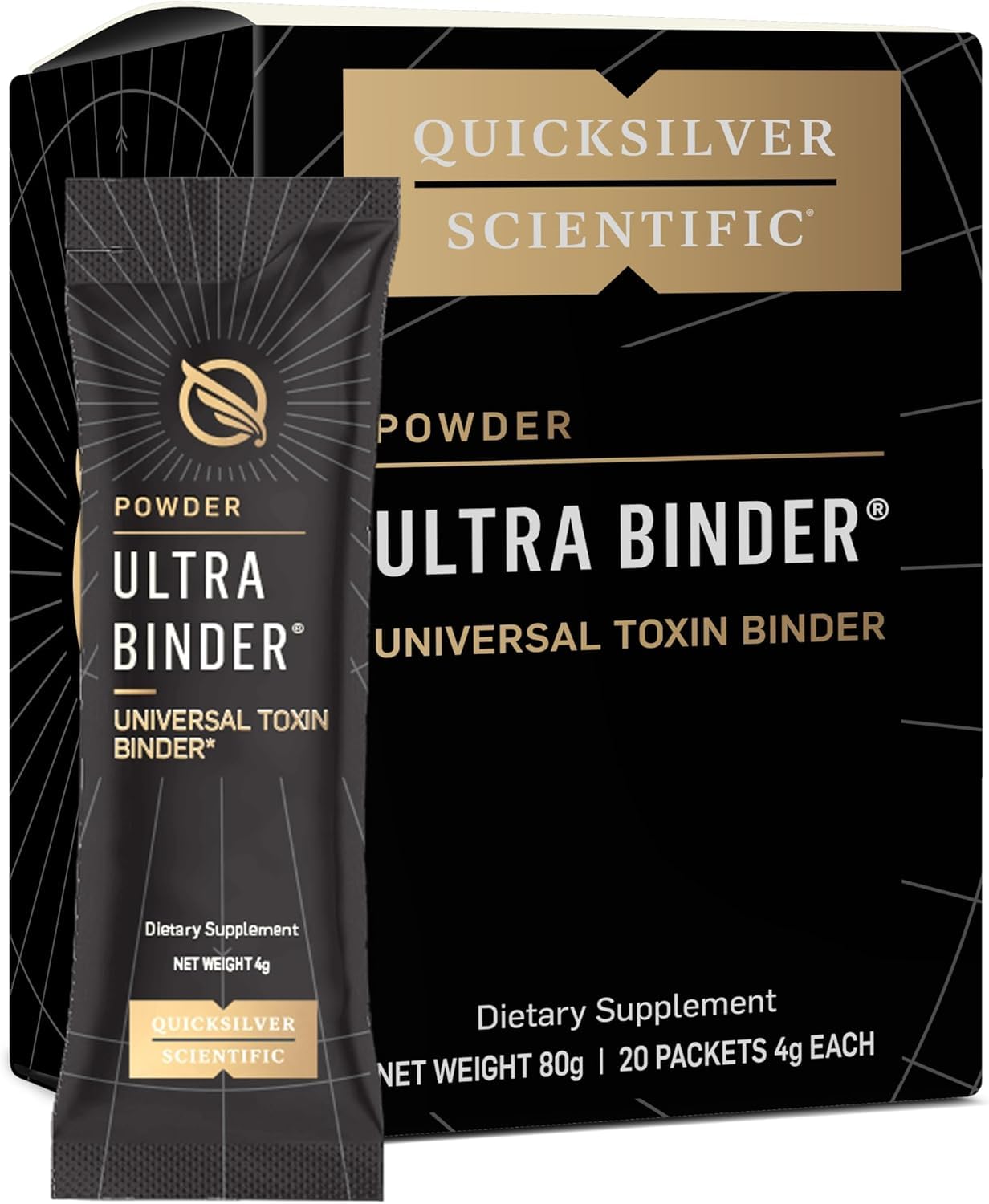 Quicksilver Scientific presentación frontal del producto, packaging práctico para viaje