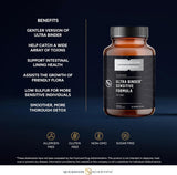 Quicksilver Scientific comparación de tamaño del envase 120 g de Ultra Binder Sensitive para referencia de porciones