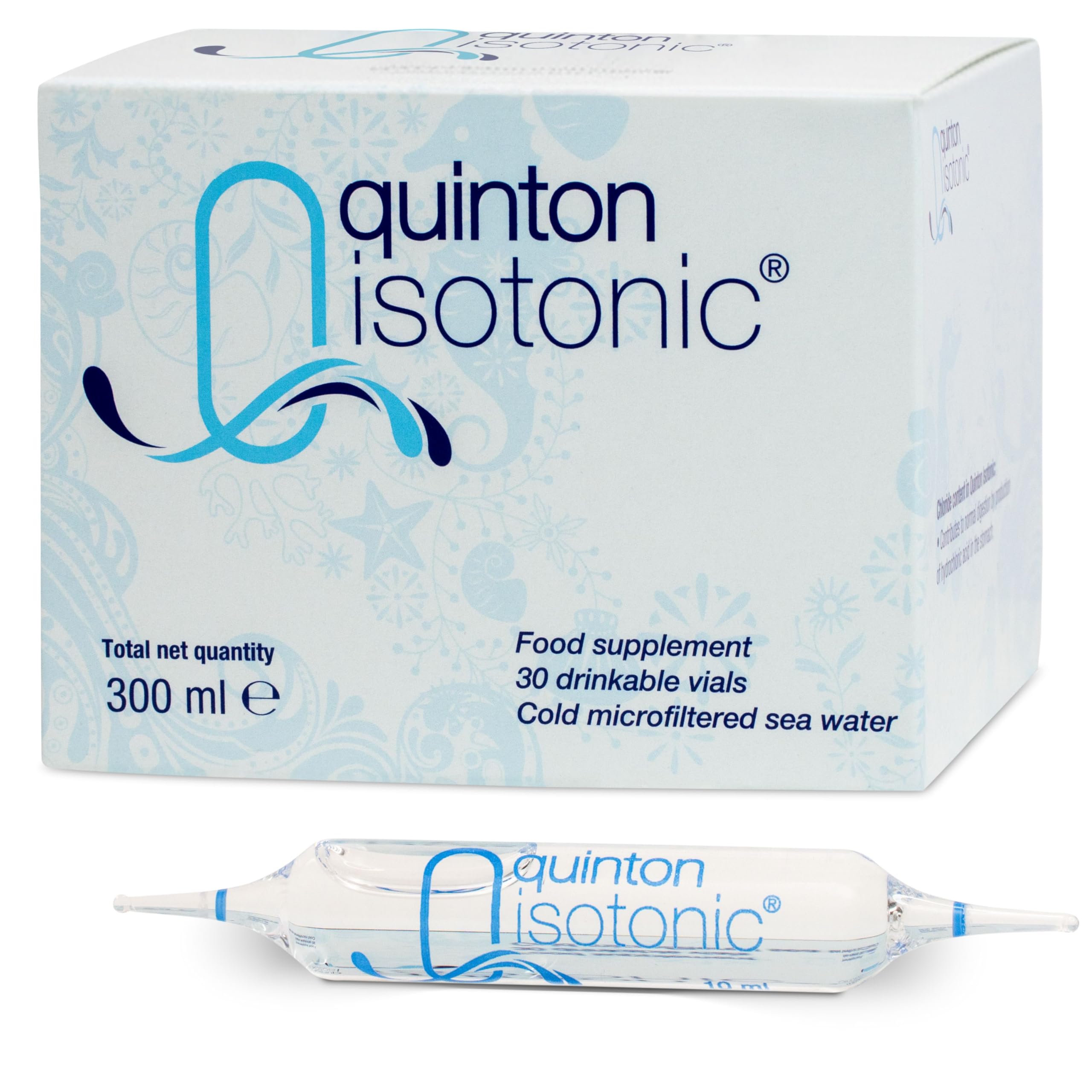 Quinton caja abierta con ampollas para identificar contenido fácilmente