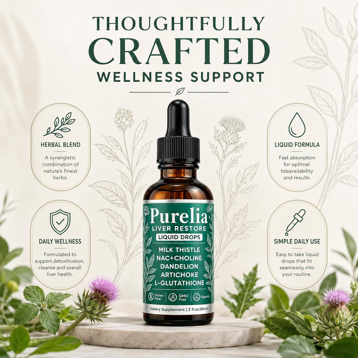 QUIVERA Purelia etiqueta informativa con lista de ingredientes clara
