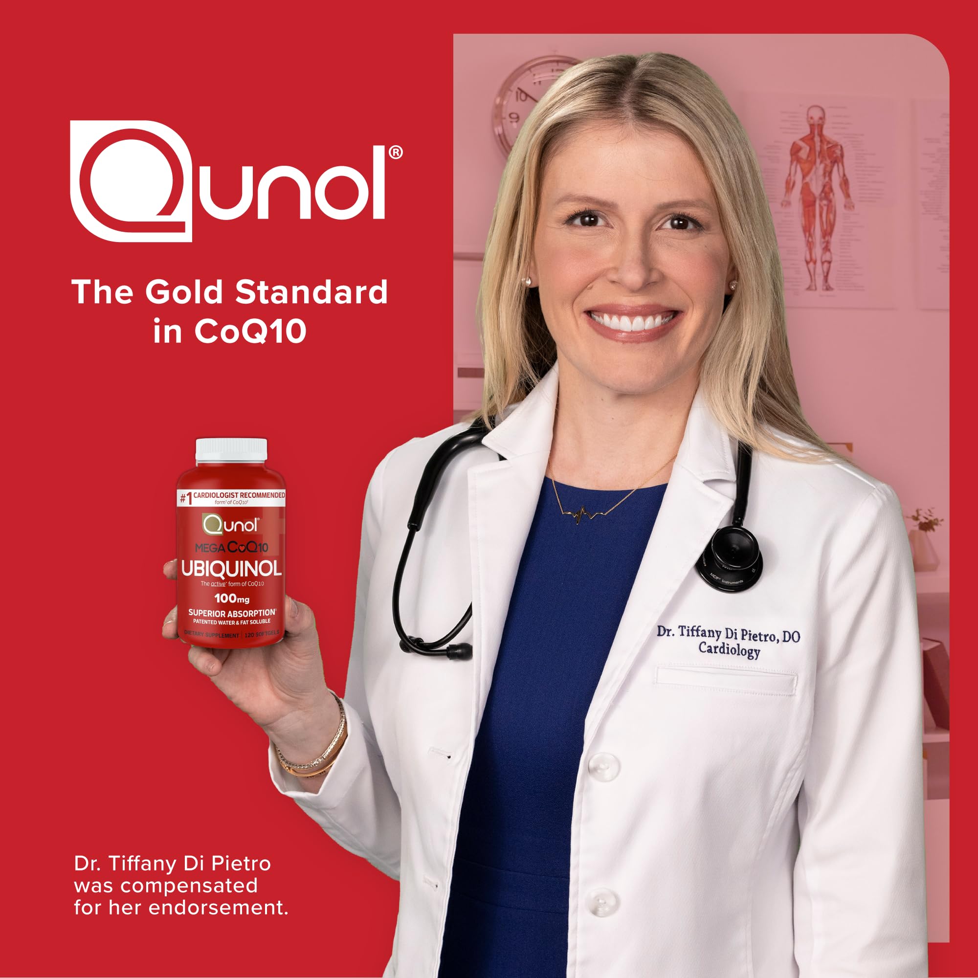 Qunol comparación visual con CoQ10 regular para evidenciar diferencia de forma