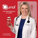 Qunol comparación visual con CoQ10 regular para evidenciar diferencia de forma
