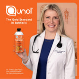 Qunol detalle de etiqueta con ingredientes clave, beneficio: información transparente