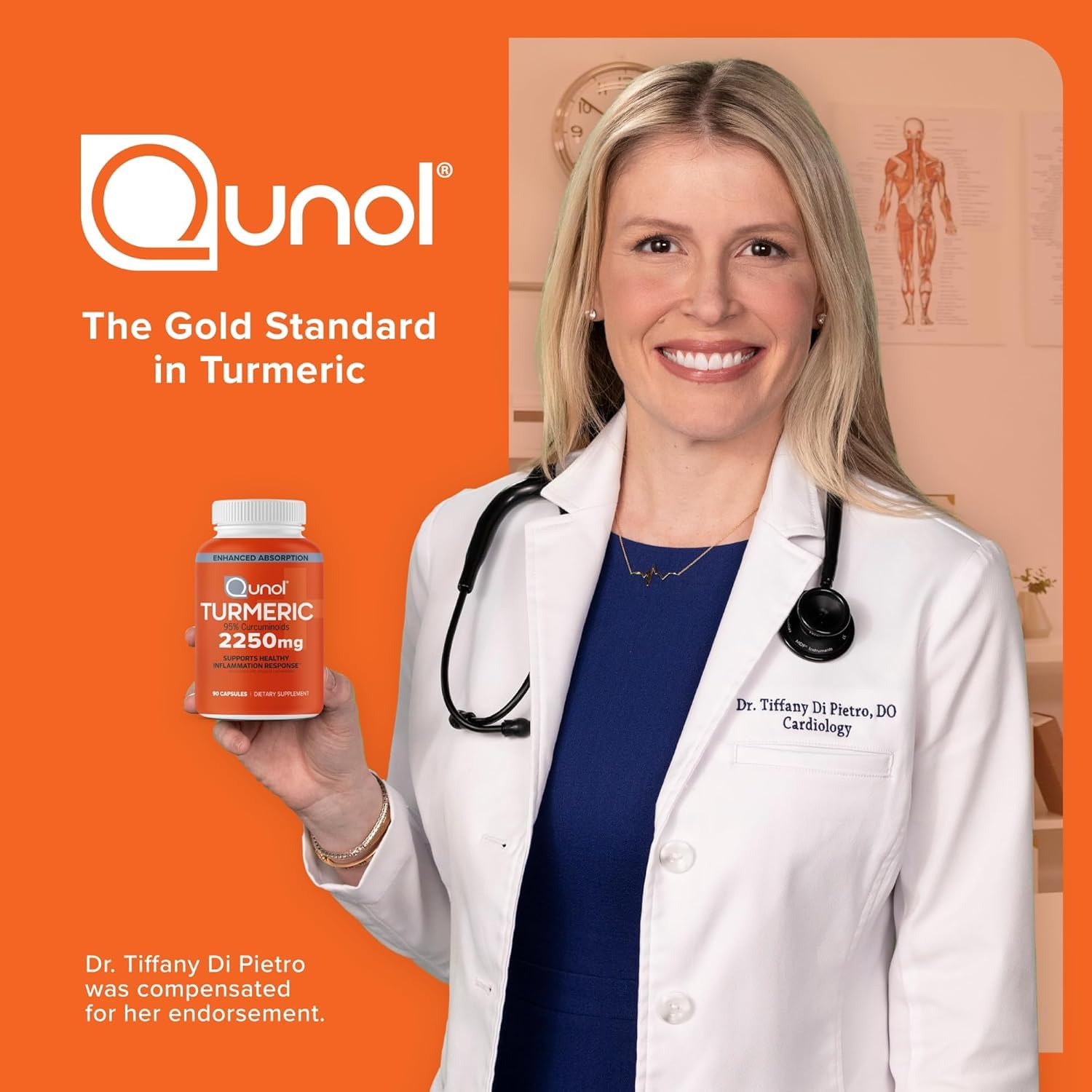 Qunol producto en escena de ejercicio apoyando movilidad articular