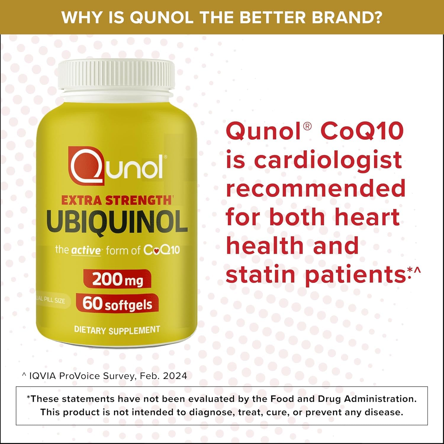 Qunol etiqueta nutricional legible para información del producto