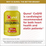 Qunol etiqueta nutricional legible para información del producto