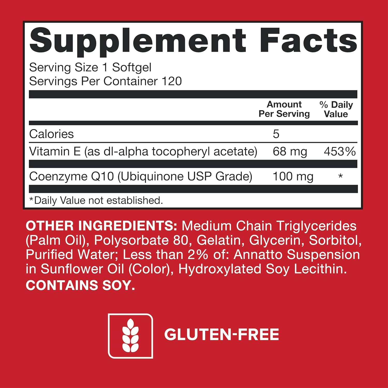 Qunol botella abierta con softgels mostrando cantidad y conservación