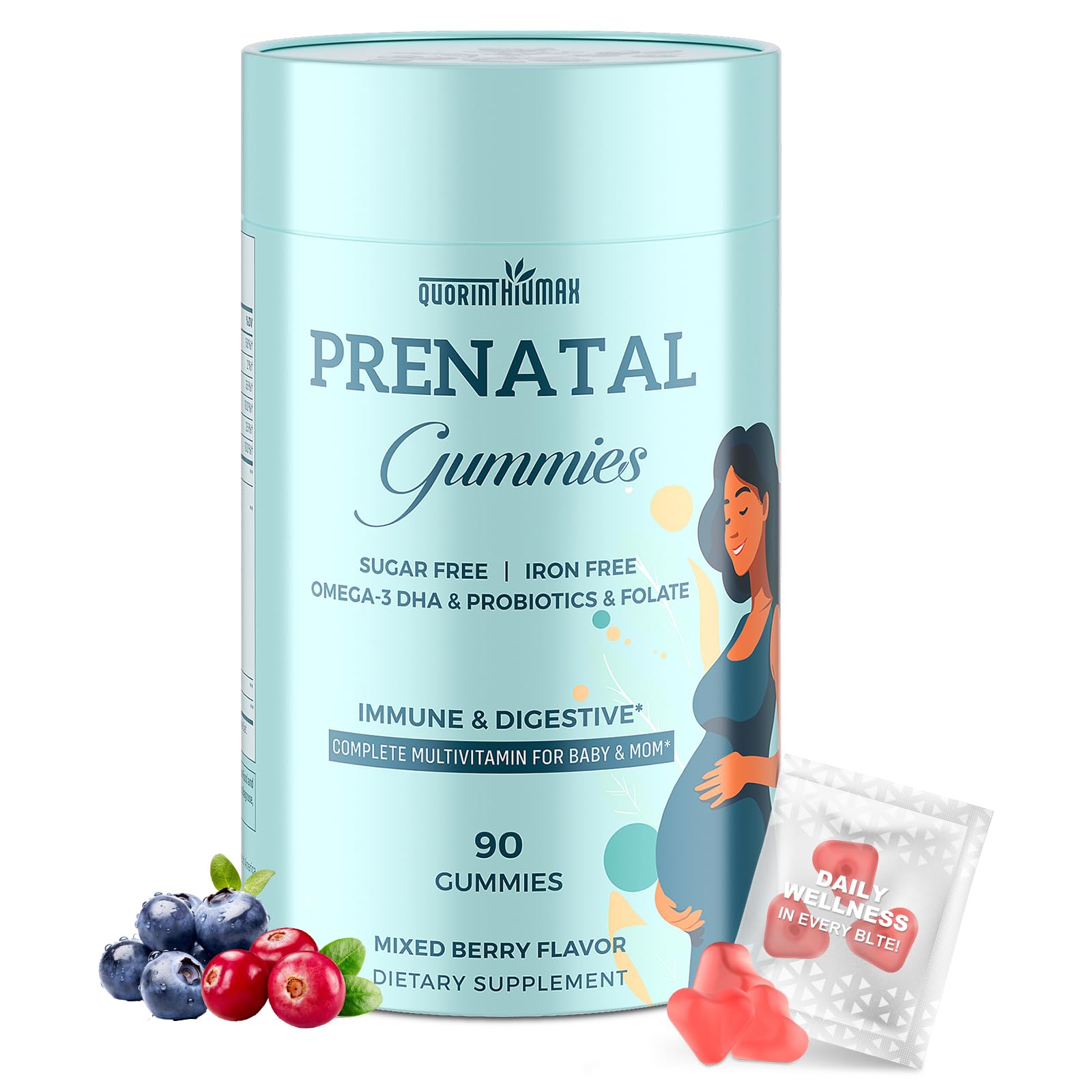 Quorinthiumax frasco frontal mostrando etiqueta y conveniencia