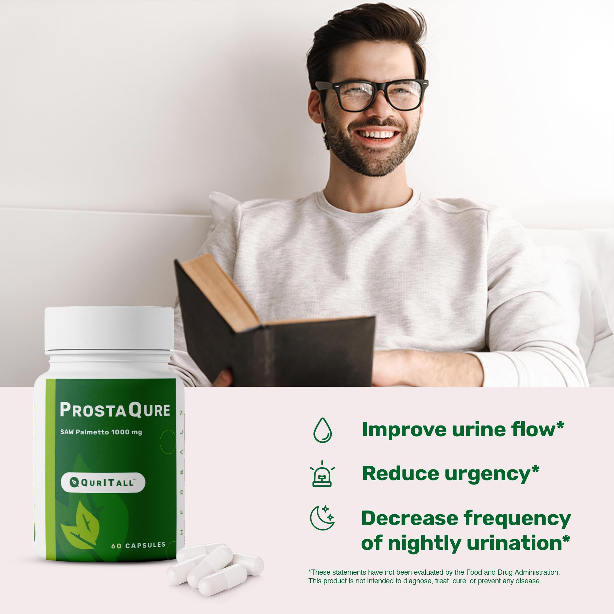 QurItAll ProstaQure cápsulas acercamiento textura y calidad vegana