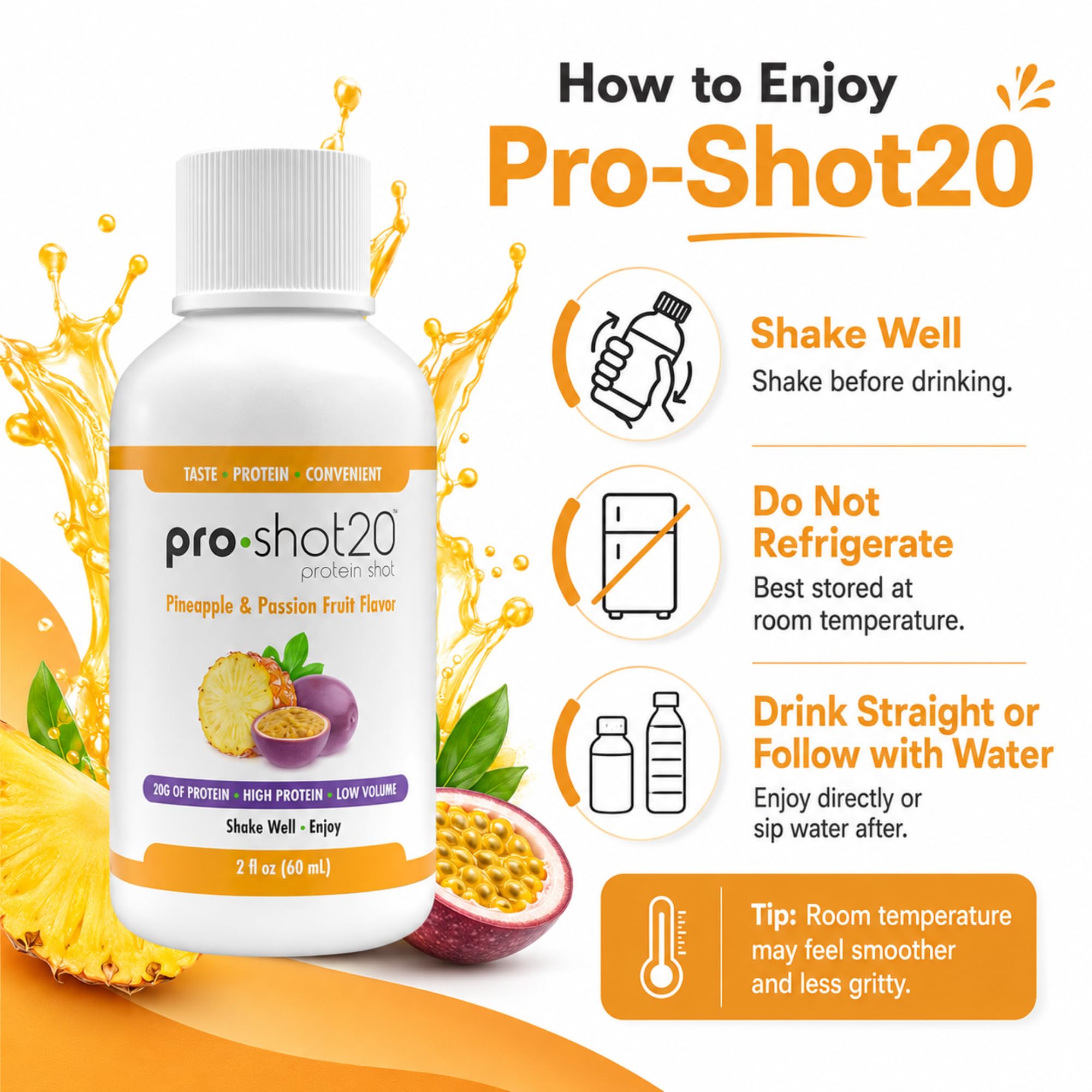 R-Kane Pro-Shot20 primer plano del líquido y textura ligera beneficiosa