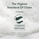 Rael etiqueta con sello COSMOS que indica origen natural alto