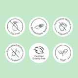 Rael etiqueta con ingredientes botánicos y beneficio natural