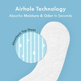 Rael textura superior microperforada que mejora la absorción y ventilación
