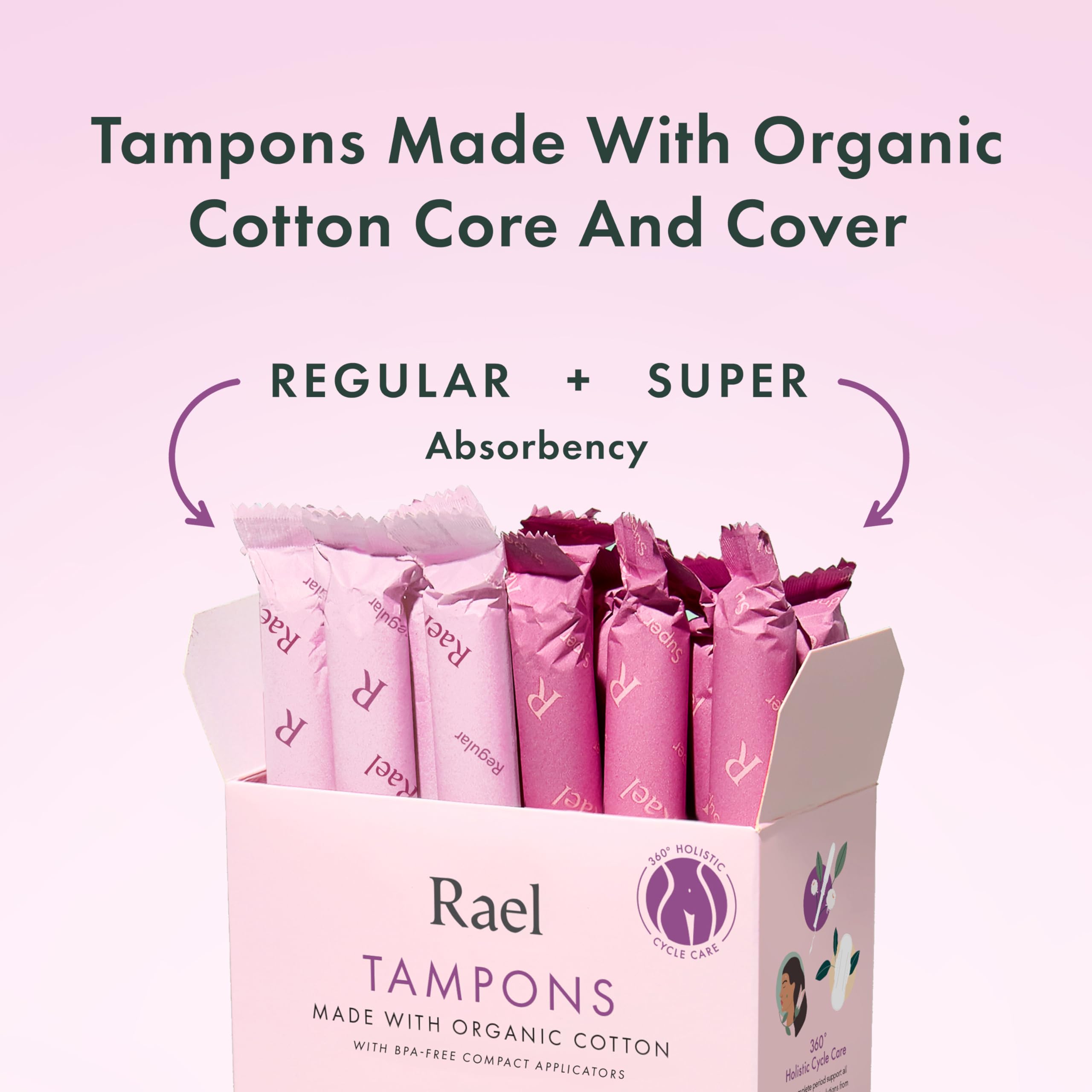 Rael tampón en bolso urbano ideal para llevar fuera de casa