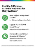 Primer plano de la etiqueta Rainbow Light con lista de ingredientes y dosis por tableta clara