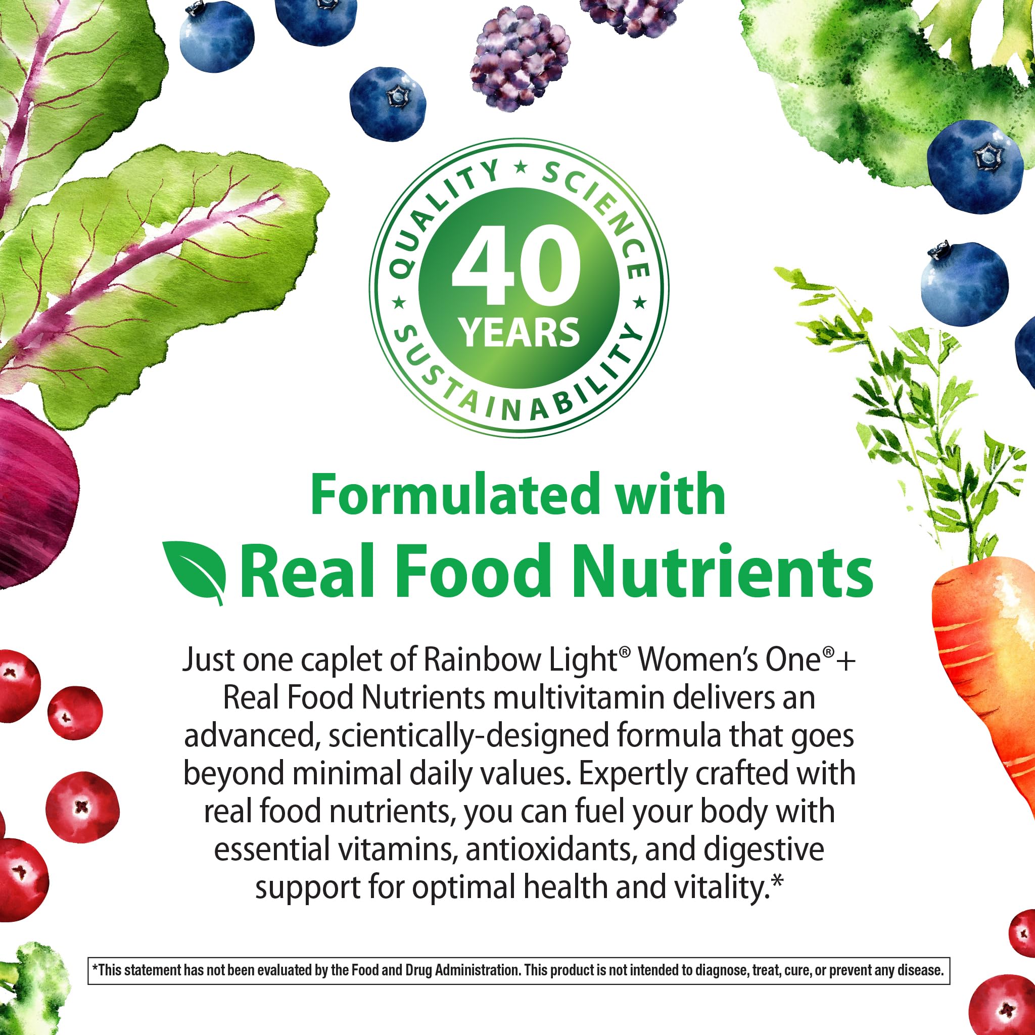 Rainbow Light etiqueta nutricional en detalle para ver vitaminas y dosis