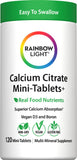 Rainbow Light frasco frontal mostrando 120 tabletas y etiqueta clara