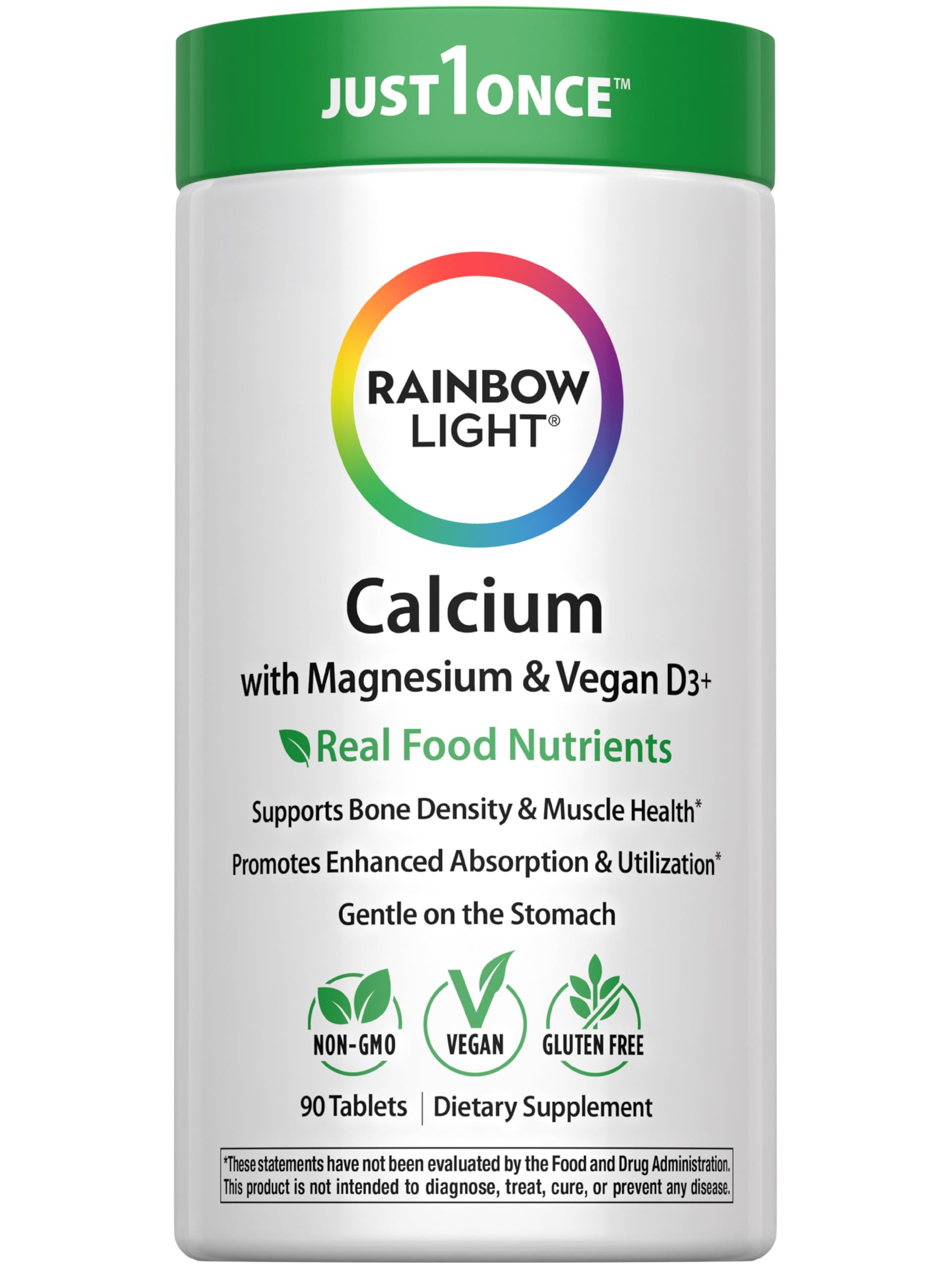 Rainbow Light frontal del envase mostrando información clave y fácil identificación del producto