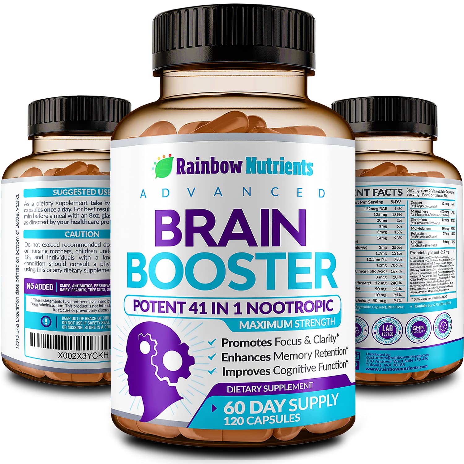 Rainbow Nutrients rutina matutina con suplemento para energía y enfoque