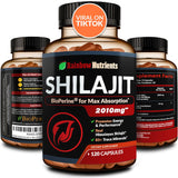 Rainbow Nutrients frasco frontal del suplemento shilajit mostrando etiqueta clara