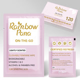 RainbowPana empaque frontal discreto y portátil para frescura íntima