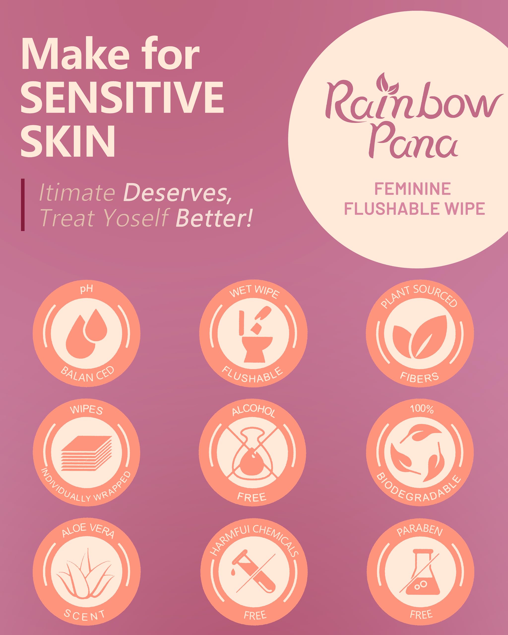 RainbowPana toallitas en bolso listos para uso en cualquier momento